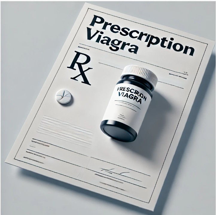 Prescription Viagra document with pill bottle